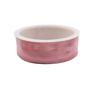 RÓŻOWA WSTĄŻKA METALICZNA DEKORACYJNA DO PAKOWANIA 25mm 3m