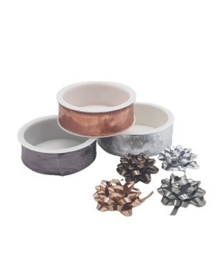 MIEDZIANA WSTĄŻKA METALICZNA DEKORACYJNA DO PAKOWANIA 25mm 3m