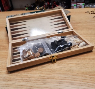 ZESTAW GIER PLANSZOWYCH 3w1 DREWNIANE! WARCABY SZACHY BACKGAMMON