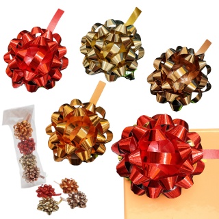 03 KOLOROWE KOKARDKI ROZETKI DO PREZENTÓW ZESTAW 4szt.