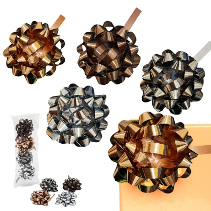 04 KOLOROWE KOKARDKI ROZETKI DO PREZENTÓW ZESTAW 4szt.