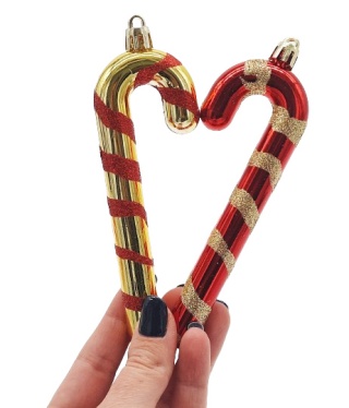 ZESTAW OZDÓB CHOINKOWYCH CZERWONO-ZŁOTY - 2 x ZAWIESZKI + 3 x ŁAŃCUCH