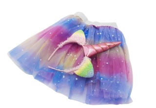 1024 STRÓJ JEDNOROŻCA OPASKA + SPÓDNICZKA 2-4 lat