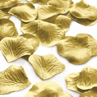 SZTUCZNE PŁATKI RÓŻ ZŁOTE 100sztuk WALENTYNKI DEKORACJE