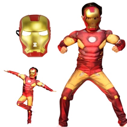 STRÓJ IRON MANA Z MIĘŚNIAMI + MASKA 130cm