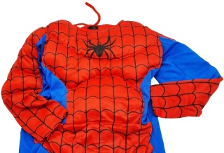 STRÓJ SPIDERMANA Z MIĘŚNIAMI + MASKA 5-7lat