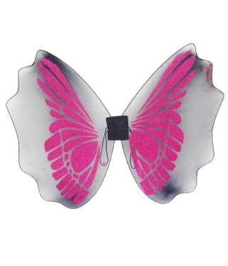 RÓŻOWE SKRZYDŁA WRÓŻKI MOTYLKA NA BAL KOSTIUM SKRZYDEŁKA Z BROKATEM