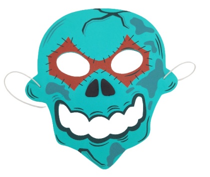 ZOMBIE CZASZKA MASKA DLA DZIECI HALLOWEEN KARNAWAŁ