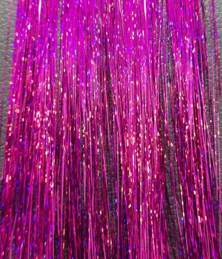 04 KOLOROWE WŁOSY PASEMKA LŚNIĄCE NITKI DO WŁOSÓW 90cm FIOLET