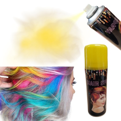 KOLOROWY SPRAY DO WŁOSÓW ZŁOCISTY FARBA ZMYWALNA