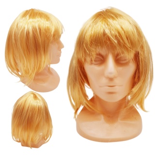 PERUKA KRÓTKIE BLOND WŁOSY BOB PRZEBRANIE KARNAWAŁ