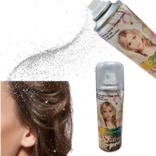 SREBRNY BROKAT DO WŁOSÓW W SPRAYU