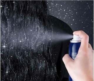 SREBRNY BROKAT DO WŁOSÓW W SPRAYU