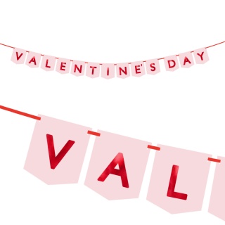 DEKORACJA NA WALENTYNKI GIRLANDA 150cm