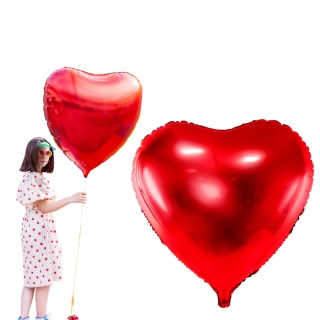 BALON FOLIOWY DUŻE CZERWONE SERCE XXL 68x72cm WALENTYNKI DEKORACJE