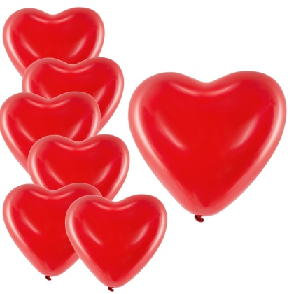 BALONY SERCA CZERWONE 100szt. WALENTYNKI DEKORACJE