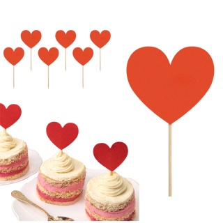 DEKORACJE DO MUFFINEK I CIAST 6szt. DEKORACJE NA WALENTYNKI
