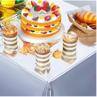 OBRUS FOLIOWY WIELORAZOWY SREBRNY 137x274cm