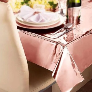 OBRUS FOLIOWY WIELORAZOWY RÓŻOWE ZŁOTO 137x274cm