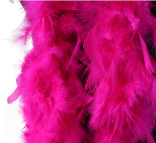 SZAL BOA Z PIÓRAMI RÓŻOWY DŁUGI 180cm