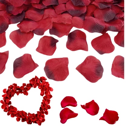 SZTUCZNE PŁATKI RÓŻ CZERWONE 500sztuk WALENTYNKI DEKORACJE