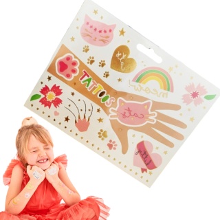 TATUAŻE ZMYWALNE DLA DZIECI - KOTKI BŁYSZCZĄCE