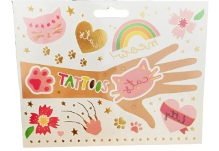 TATUAŻE ZMYWALNE DLA DZIECI - KOTKI BŁYSZCZĄCE