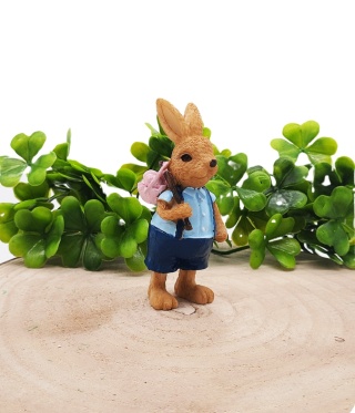 ZAJĄCZEK WIELKANOCNY FIGURKA OZODBNA 9cm NIEBIESKI