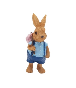 ZAJĄCZEK WIELKANOCNY FIGURKA OZODBNA 9cm NIEBIESKI