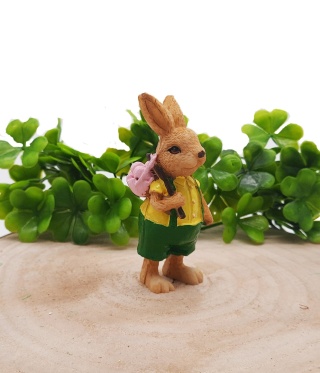 ZAJĄCZEK WIELKANOCNY FIGURKA OZODBNA 9cm ZIELONY