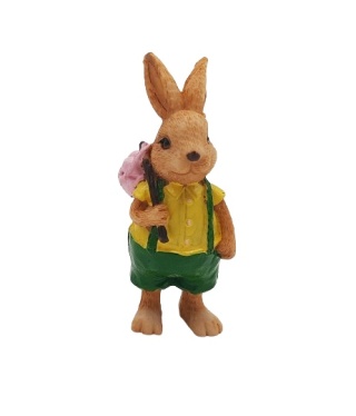 ZAJĄCZEK WIELKANOCNY FIGURKA OZODBNA 9cm ZIELONY