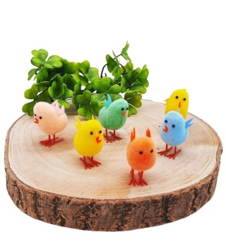 KOLOROWE KURCZACZKI WIELKANOCNE 6szt. DEKORACJE NA WIELKANOC