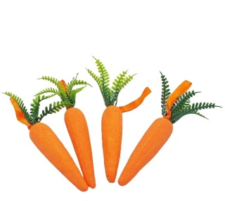 STYROPIANOWE MARCHEWKI ZAWIESZKI 4szt. OZDOBA WIELKANOCNA