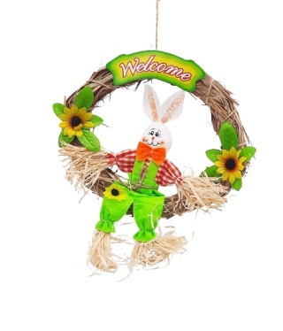 WIENIEC WIELKANOCNY DO DEKORACJI DRZWI 21cm KOLOR DO WYBORU