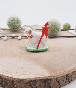 BARANEK WIELKANOCNY DO ŚWIĘCONKI FIGURKA