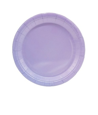 FIOLETOWE TALERZYKI PAPIEROWE 6szt. TALERZYKI JEDNORAZOWE18cm