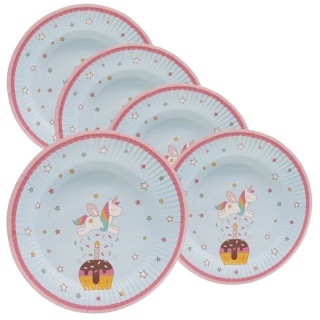 JEDNOROŻEC TALERZYKI PAPIEROWE 6szt. TALERZYKI JEDNORAZOWE18cm