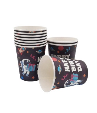 KOSMONAUTA KUBKI PAPIEROWE 10szt. KUBECZKI JEDNORAZOWE