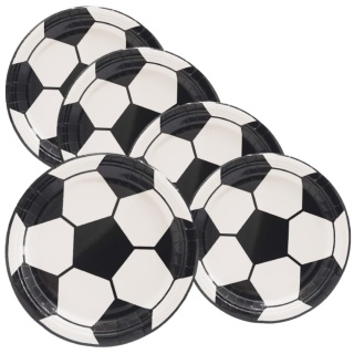 PIŁKA NOŻNA TALERZYKI PAPIEROWE 6szt. TALERZYKI JEDNORAZOWE18cm