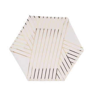 ZESTAW BIAŁY GLAMOUR TALERZYKI KUBECZKI ZASTAWA JEDNORAZOWA