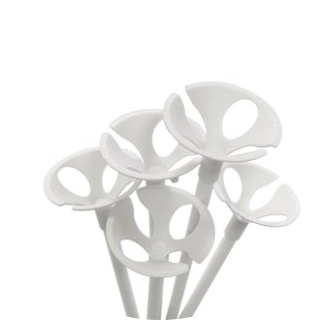 PAPIEROWY PATYCZEK DO BALONÓW Z KOSZYCZKIEM 1kpl. BIAŁY