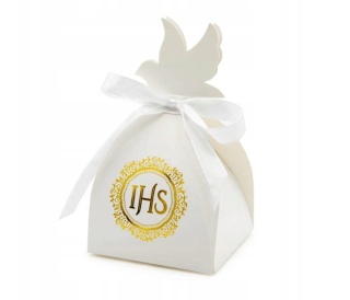 PUDEŁKA NA UPOMINKI DLA GOŚCI KOMUNIA ŚWIĘTA 6szt. IHS