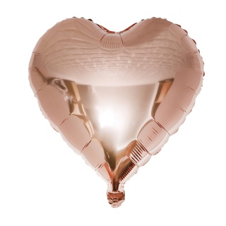 BALON FOLIOWY SERCE ROSE GOLD 45cm