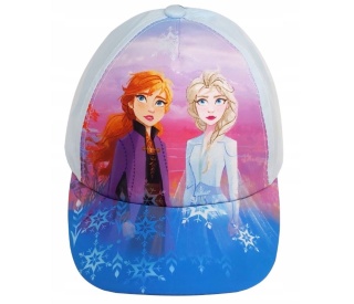0887 CZAPKA Z DASZKIEM 52cm BŁĘKITNA KRAINA LODU FROZEN
