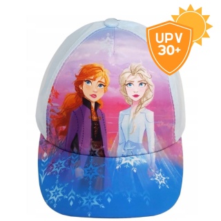 0887 CZAPKA Z DASZKIEM 52cm BŁĘKITNA KRAINA LODU FROZEN