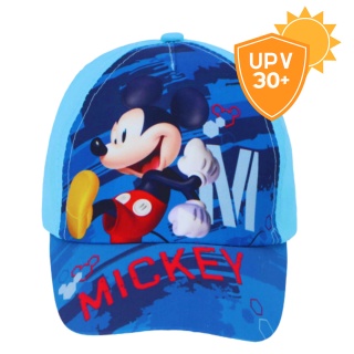 0888 CZAPKA Z DASZKIEM 56cm BŁĘKITNA MYSZKA MICKEY