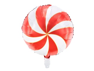 BALON FOLIOWY CUKIEREK CZERWONY 45cm OKRĄGŁY
