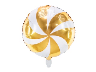 BALON FOLIOWY CUKIEREK ZŁOTY 45cm OKRĄGŁY