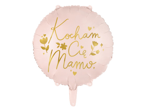 BALON FOLIOWY NA DZIEŃ MAMY KOCHAM CIĘ MAMO 45cm OKRĄGŁY BALON FOLIOWY NA DZIEŃ MAMY KOCHAM CIĘ MAMO 45cm OKRĄGŁY