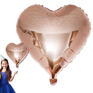 BALON FOLIOWY SERCE ROSE GOLD 45cm